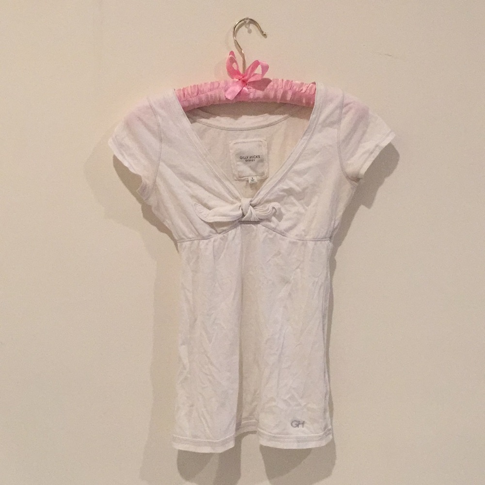 Holly Hicks White V Neck Tee